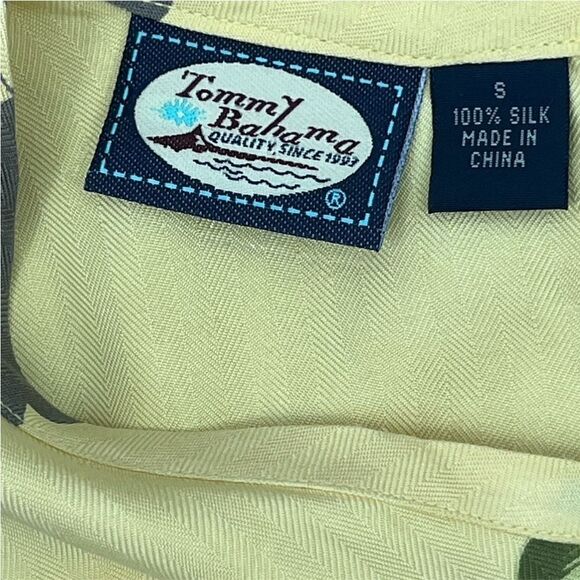 Vintage Tommy Bahama Silk Maxi Dress In Tropical Yellow Floral Women’s Size S - Picture 14 of 14